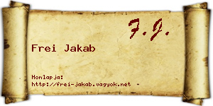 Frei Jakab névjegykártya